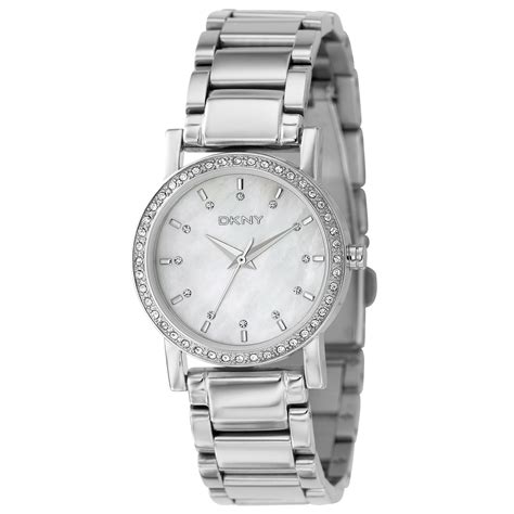 Women's Runway Stainless Steel Grey Mother of Pearl Dial Watch